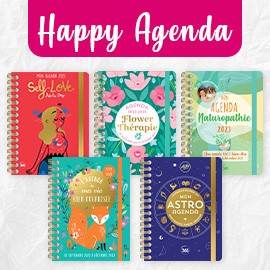 Happy Agenda : L'agenda de ma vie bien organisée version mini, sept. 2023-  déc. 2024 - Éditions 365